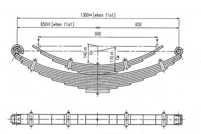 WCS Multileaf Spring for Hino FT3W Kestrel 4x4/FT1J Ranger & Ranger Pro 5Z (All Years) [Drive]