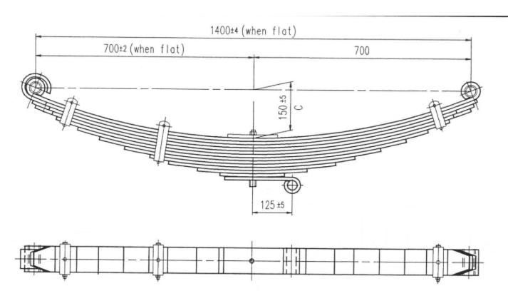 WCS Multileaf Spring for Hino FM1J Ranger 14/FM2632 [Steer]