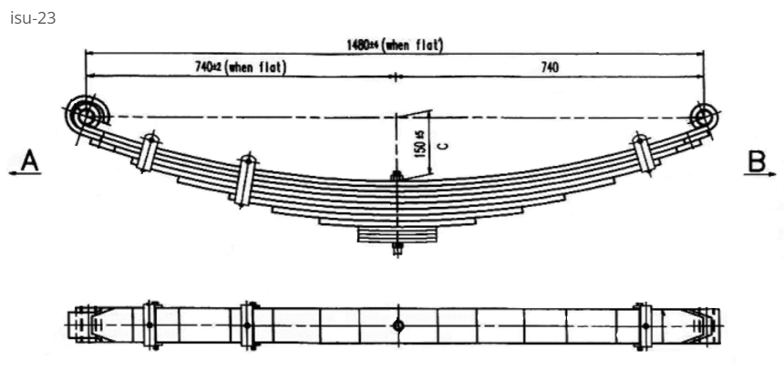 WCS Multileaf Spring for Isuzu FTS/FVR [Front]