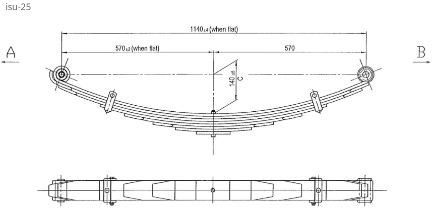 WCS Multileaf Spring for Isuzu NPR/NPR66 (1994 on) [Front]
