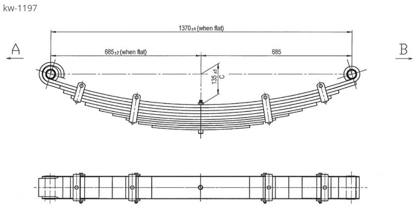 WCS Multileaf Spring for Kenworth T900/T950 [Steer]