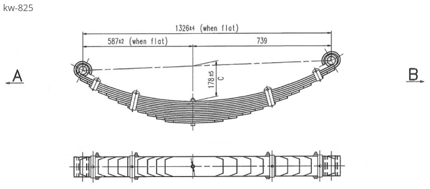 WCS Multileaf Spring for Kenworth SAR 5.4T (All Years) [Steer]